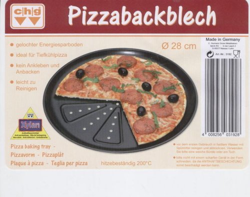 Set, 2 St. Pizzableche, 28 cm, made in germany, 1 Set - 2 Stück von Menz Stahlwaren