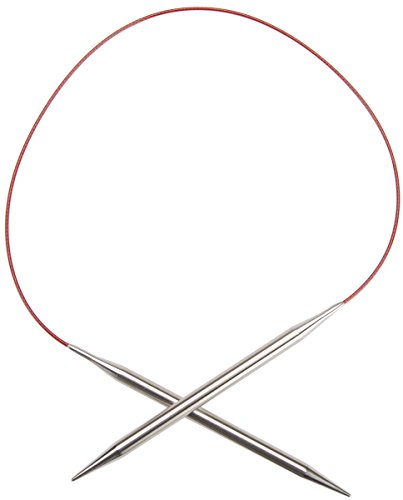CHIAOGOO Circular Knitting Needle, Edelstahl, Silver, Red, 15/10mm von chiaogoo
