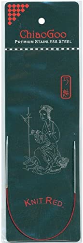 ChiaoGoo Knit RED circular needle 23cm 3.75mm - 1pc von chiaogoo