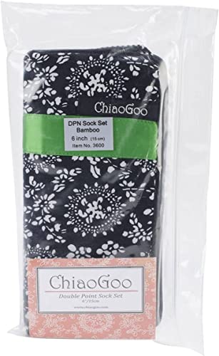 Double Point Bamboo Knitting Needle 6" Set-Green Ribbon von chiaogoo