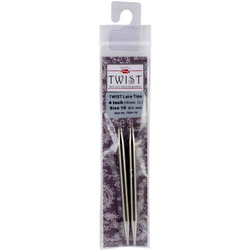 CHIAOGOO Needle Tips 4-inch (10cm) for Twist Red Lace Interchangeable Set; Size US 2.5 (3mm) 7504-2.5 by von chiaogoo