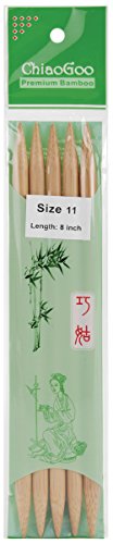 ChiaoGoo - ChiaoGoo Patina (20cm, 8.00mm) Double-Pointed Bamboo Needle - 1 Unit von chiaogoo