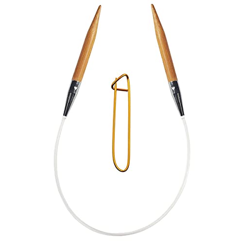 ChiaoGoo Rundstricknadeln, Bambus-Patina, 30 cm, US-Größe 1 (2,25 mm) 2012–1, mit Maschenhalter von chiaogoo