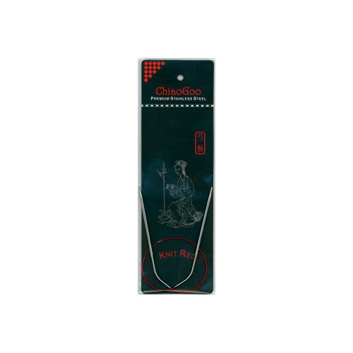 ChiaoGoo - ChiaoGoo Knit Red Edelstahl (40cm, 4.00mm) Kreisförmig Stricken Nadel - 1 Stück von chiaogoo