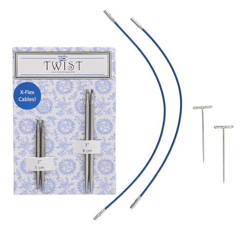 Chiaogoo - Chiaogoo Twist (5 + 8 cm, 3,50 mm) Spitze kurz austauschbare Nadel -Tipps Combo -Pack - 1 Einheit, Blue von chiaogoo
