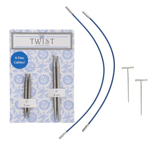 Chiaogoo - Chiaogoo -Twist (5 + 8 cm, 4,00 mm) Kurzwechselköpfige Nadel -Tipps Combo -Pack - 1 Einheit von chiaogoo