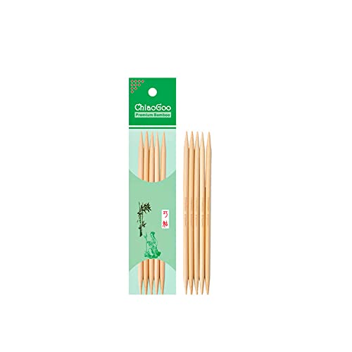 ChiaoGoo Doppelspitz. Nadel Bambus 20cm 8,00mm ntrl - 1Stk von chiaogoo