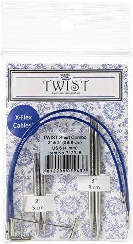 Chiaogoo - Chiaogoo -Twist (5 + 8 cm, 4,00 mm) Kurzwechselköpfige Nadel -Tipps Combo -Pack - 1 Einheit von chiaogoo