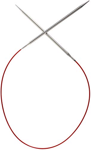 chiaogoo, Rundstricknadeln, rote Schnur, 61 cm 6/4 mm, Edelstahl, Mehrfarbig von chiaogoo