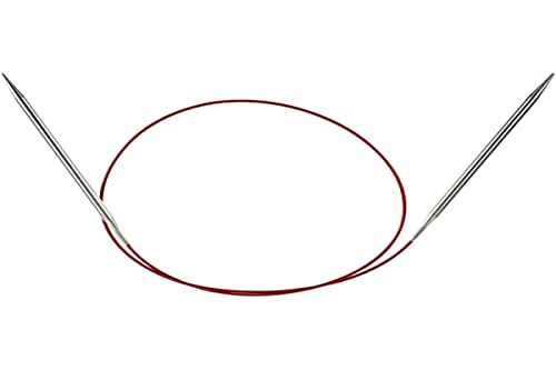 chiaogoo Red Lace Stainless Steel Circular Knitting Needles 32"-Size 8/5Mm von chiaogoo