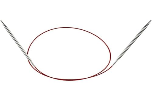 chiaogoo Red Lace Stainless Steel Circular Knitting Needles 32"-Size 8/5Mm von chiaogoo