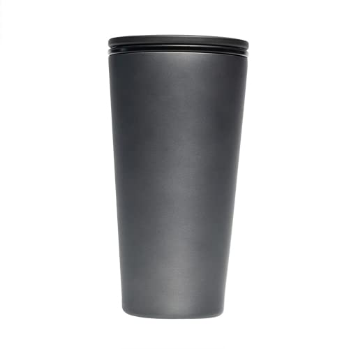 chicmic Stainless Steel SlideCUP Edelstahl 304 D7x17,5cm 420ml doppelwandig thermo, Farbe:anthrazit von chic.mic