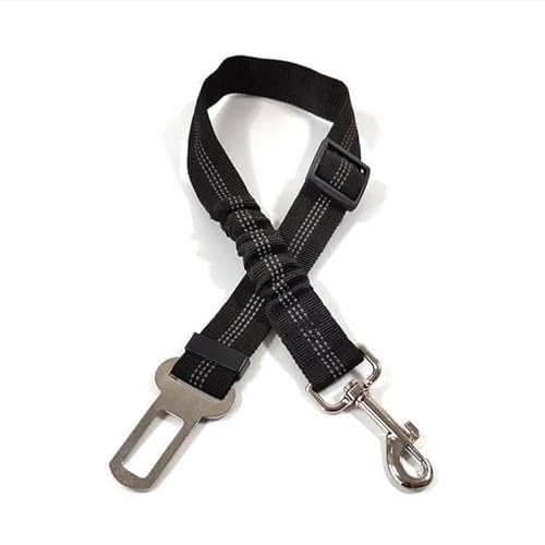 Hunde-Sicherheitsgurte für Autos – Hunde-Sicherheitsgurt mit verstellbarem elastischem Bungee – starkes, langlebiges Hunde-Autogeschirr – Hunde-Sicherheitsgurt-Clip Leine einziehbare Leine, Schwarz, 2 von chichendianzi
