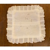 Sachet Pouch - Miniatur-Kissen Baumwolle Cutwork Nie Gebraucht Neu Zustand Reduziert von chicvintageclassics
