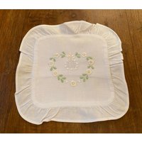 Sachet Pouch - Miniatur-Kissen Baumwolle Cutwork Nie Gebraucht Neu Zustand Reduziert von chicvintageclassics