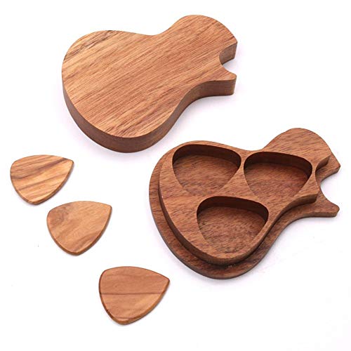 chifans 3 Gitarre Picks Plektrum Plektren aus Plektron mit Halter Halterung Kasten von Buosha