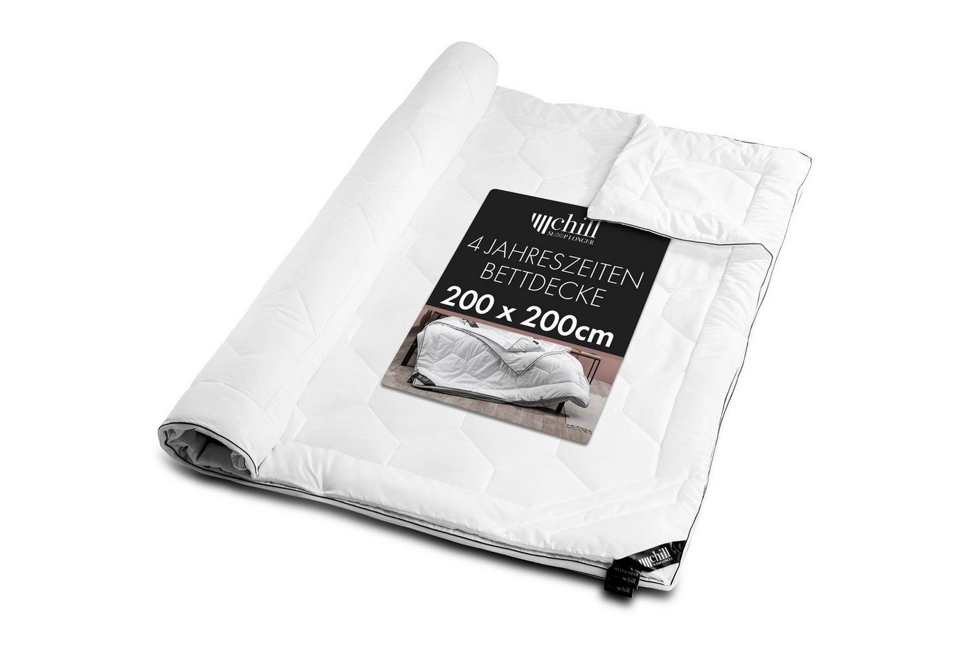 Microfaserbettdecke, Chill 4 Jahreszeitendecke 200x200cm, chill SLEEPLONGER, Füllung: 100% Polyester, Bezug: Microfaser, Vegan & Atmungsaktiv von chill SLEEPLONGER