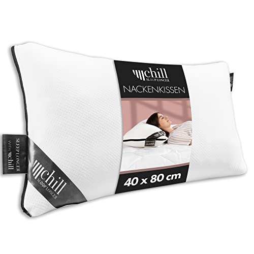 chill SLEEPLONGER Nackenkissen Kopfkissen 40x80 cm - Schlafkissen Atmungsaktiv & Waschbar & 100% Vegan Komfortables Nackenkissen für Rückenschläfer Bauchschläfer und Seitenschläfer von chill SLEEPLONGER