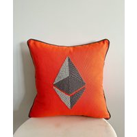 Exklusives Astraleum Cryptocurrency Totem Kissen, Handgemachter Punch Cyrpto Kissenbezug, Lustige Geschenke Für Männer, Ethereum Kissen von chillandhome