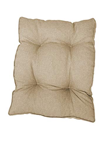 chilly pilley Loungekissen Rattansessel Auflagen Rattanpolster Rattan Lounge Set Gesteppt Sitzkissen Kissen Rückenlehne mit Keder Loungekissen (Sitzkissen 80x60x10, Cappuccino) von chilly pilley