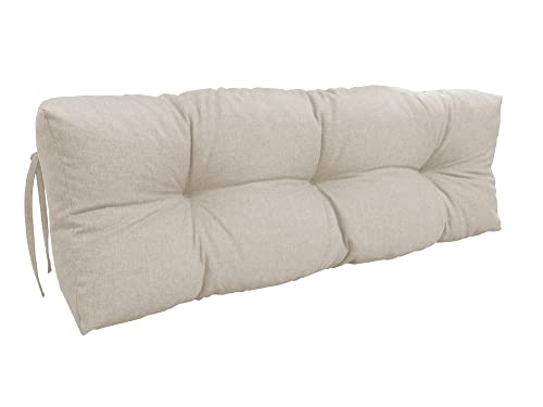 chilly pilley Palettenauflage Schaumflocken palettenkissen Palettenpolster Palettenmöbel Palettensofa Rückenlehne Sitzkissen Seitenkissen Set (Rückenkissen 120 x 60 Elfenbein) von chilly pilley