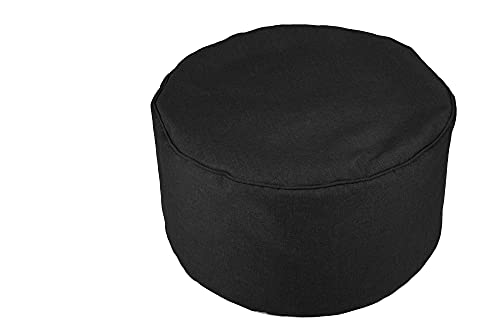 chilly pilley Sitzhocker Sitzsack Hocker Bean Bag Sitzbox mit EPS-Füllung Sitzkissen Runden für Kinder und Erwachsene viele Farben zur Auswahl (Schwarz) von chilly pilley