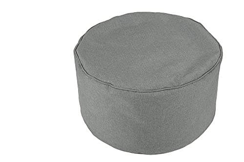 chilly pilley Sitzhocker Sitzsack Hocker Bean Bag Sitzbox mit EPS-Füllung Sitzkissen Runden für Kinder und Erwachsene viele Farben zur Auswahl (Silber) von chilly pilley