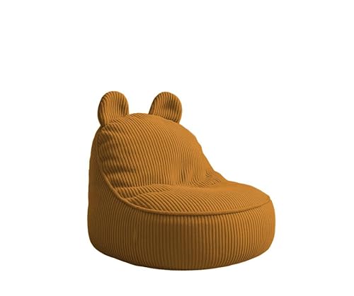 chilly pilley® Bodenkissen für Kinderzimmer Mumin Kissen Kuschelig Beanbag Sitzsack aus Cord (Honig) von chilly pilley