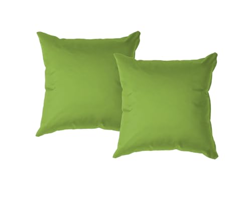 chilly pilley® Gartenkissen Wasserfest Dekokissen Set Sofakissen Rückenkissen Indoor-Outdoorkissen 2er Set 50x50 grün von chilly pilley
