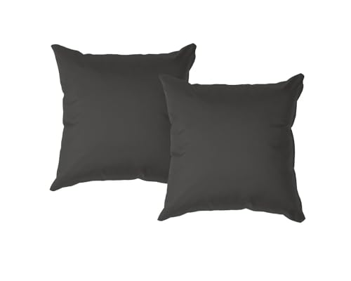 chilly pilley® Gartenkissen Wasserfest Dekokissen Set Sofakissen Rückenkissen Indoor-Outdoorkissen 2er Set 40x40 Graphite von chilly pilley
