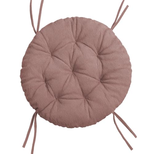 chilly pilley® Polster für Papasansessel Cord Rundkissen - Auflage Polster für Papasansessel -Sesselkissen Cordkissen Sitzkissen Gesteppt mit Schlaufen (120cm Hellrosa) von chilly pilley