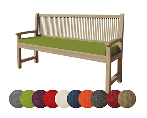 chilly pilley Bankkissen Bankauflage Polsterauflage Reißverschluss mit Schlaufen Kissen für Gartenbank Gartenbankauflage für Gartenmöbel Sitzkissen & Rückenkissen Outdoor (120 x 50 x 5 cm, Grün) chilly pilley Bankkissen Bankauflage Polsterauflage Reißverschluss mit Schlaufen Kissen für Gartenbank Gartenbankauflage für Gartenmöbel Sitzkissen & Rückenkissen Outdoor (120 x 50 x 5 cm, Grün) von chilly pilley