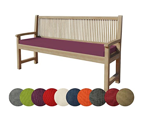chilly pilley Bankkissen Bankauflage Polsterauflage Reißverschluss mit Schlaufen Kissen für Gartenbank Gartenbankauflage für Gartenmöbel Sitzkissen & Rückenkissen Outdoor (160 x 60 x 5 cm, Violett) chilly pilley Bankkissen Bankauflage Polsterauflage Reißverschluss mit Schlaufen Kissen für Gartenbank Gartenbankauflage für Gartenmöbel Sitzkissen & Rückenkissen Outdoor (160 x 60 x 5 cm, Violett) von chilly pilley
