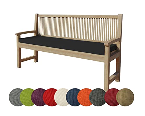 chilly pilley Bankkissen Bankauflage Polsterauflage Reißverschluss mit Schlaufen Kissen für Gartenbank Gartenbankauflage für Gartenmöbel Sitzkissen & Rückenkissen Outdoor (200 x 50 x 5 cm, Schwarz) chilly pilley Bankkissen Bankauflage Polsterauflage Reißverschluss mit Schlaufen Kissen für Gartenbank Gartenbankauflage für Gartenmöbel Sitzkissen & Rückenkissen Outdoor (200 x 50 x 5 cm, Schwarz) von chilly pilley