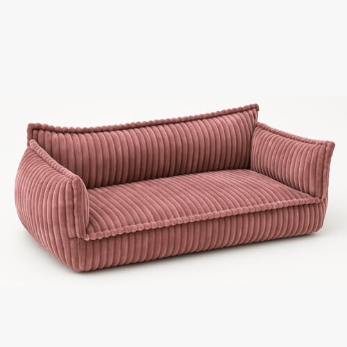 chilly pilley Kinder-Sofa aus Cord, Gemütliche Kindercouch mit Rippenmuster (Rosa) von chilly pilley
