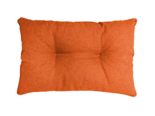 chilly pilley Loungekissen Rattansessel Auflagen Rattanpolster Rattan Lounge Set Gesteppt Sitzkissen Kissen Rückenlehne mit Keder Loungekissen (Rückenkissen 60x40, Orange) von chilly pilley