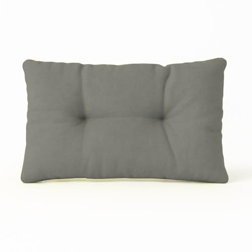 chilly pilley Loungekissen Rattansessel Auflagen Rattanpolster Rattan Lounge Set Gesteppt Sitzkissen Kissen Rückenlehne mit Keder Loungekissen (Rückenkissen 60x40, Silber) von chilly pilley