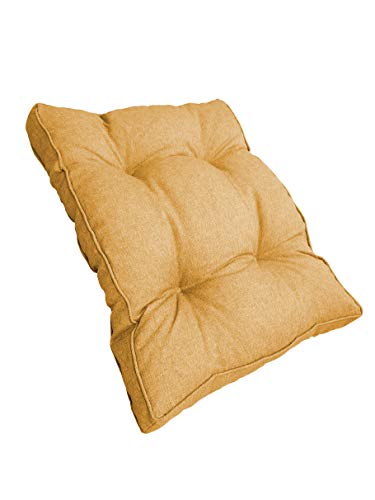 chilly pilley Loungekissen Rattansessel Auflagen Rattanpolster Rattan Lounge Set Gesteppt Sitzkissen Kissen Rückenlehne mit Keder Loungekissen (Sitzkissen 80x60x10, Camel) von chilly pilley