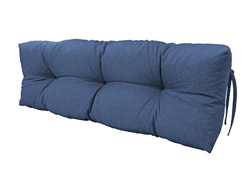 chilly pilley Palettenauflage Schaumflocken Palettenkissen Palettenpolster Palettenmöbel Palettensofa Rückenlehne Gesteppt Sitzkissen Abnehmbar Seitenkissen Set (Rückenkissen 120x50x15, Blau) von chilly pilley