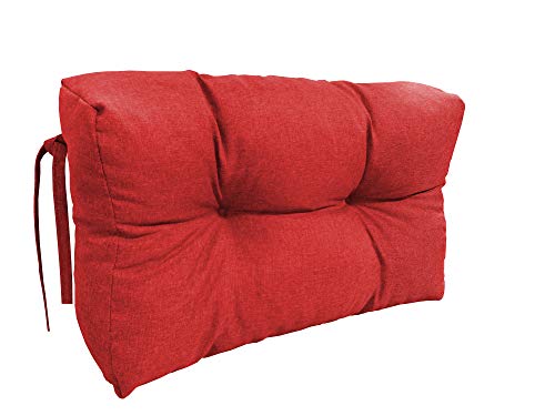 chilly pilley Palettenauflage Schaumflocken Palettenkissen Palettenpolster Palettenmöbel Palettensofa Rückenlehne Gesteppt Sitzkissen Abnehmbar Seitenkissen Set (Seitenkisssen 60x40x15, Rot) von chilly pilley