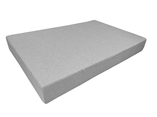 chilly pilley Palettenauflage Schaumflocken Palettenkissen Palettenpolster Palettenmöbel Palettensofa Rückenlehne Gesteppt Sitzkissen Abnehmbar Seitenkissen Set (Sitzkissen 120x60x12, Silber) von chilly pilley