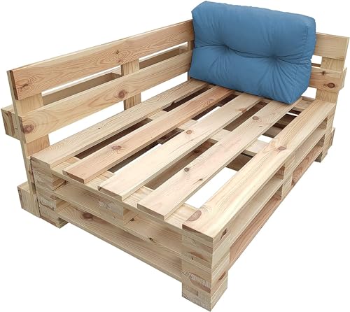 chilly pilley Palettenkissen Wasserdicht Palettenauflage Palettenpolster Palettenmöbel Gartenkissen Wasserfest Wasserabweisend viele Größen und Farben (Seitenkissen 60x40x15 Pastellblau) von chilly pilley