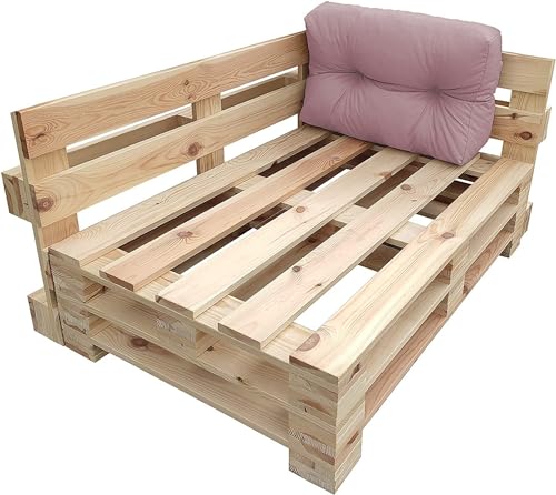 chilly pilley Palettenkissen Wasserdicht Palettenauflage Palettenpolster Palettenmöbel Gartenkissen Wasserfest Wasserabweisend viele Größen und Farben (Seitenkissen 60x40x15 Puderrosa) von chilly pilley