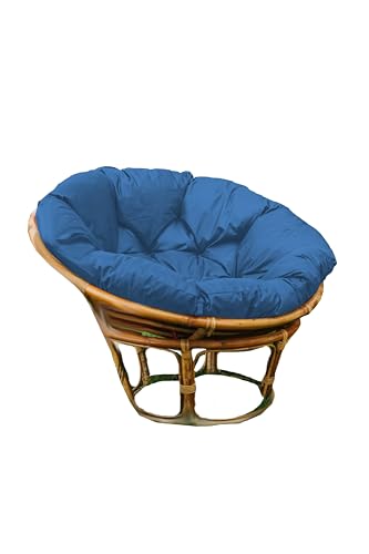 chilly pilley Papasan Wasserdicht Papasankissen Papasansessel Rattansessel Gartenkissen Papasanauflage Sitzkissen Garten Kissen Sesselkissen Schaukelkissen (100cm, Blau) von chilly pilley