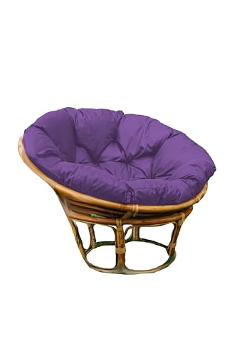 chilly pilley Papasan Wasserdicht Papasankissen Papasansessel Rattansessel Gartenkissen Papasanauflage Sitzkissen Garten Kissen Sesselkissen Schaukelkissen (100cm, Violett) von chilly pilley