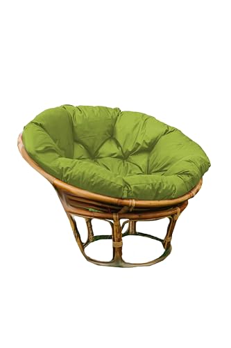 chilly pilley Papasan Wasserdicht Papasankissen Papasansessel Rattansessel Gartenkissen Papasanauflage Sitzkissen Garten Kissen Sesselkissen Schaukelkissen (110cm, Grün) von chilly pilley