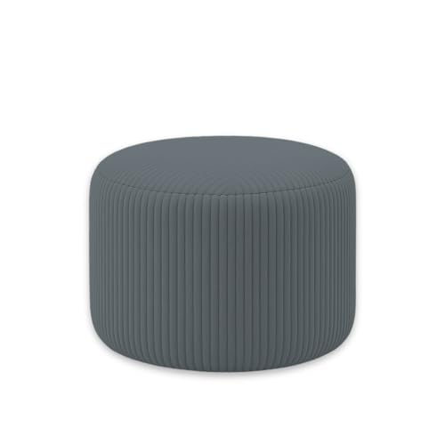 chilly pilley Sitzhocker Cord Gaming Sitzsack Wasserfest Hocker Abnehmbar Bezug mit EPS-Füllung Runden Sitzkissen für Kinder und Erwachsene viele Farben zur Auswahl (Grau) von chilly pilley