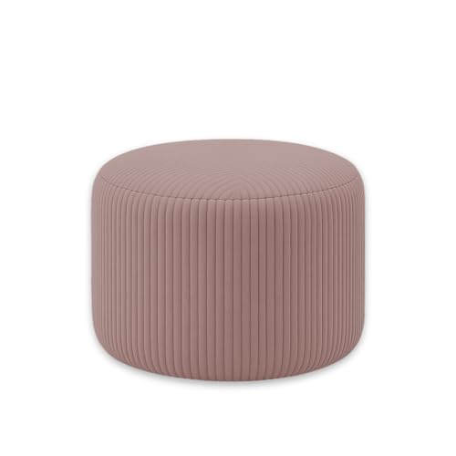 chilly pilley Sitzhocker Cord Gaming Sitzsack Wasserfest Hocker Abnehmbar Bezug mit EPS-Füllung Runden Sitzkissen für Kinder und Erwachsene viele Farben zur Auswahl (Hellrosa) von chilly pilley