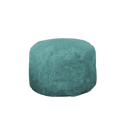 chilly pilley Sitzhocker Cord Gaming Sitzsack Wasserfest Hocker Abnehmbar Bezug mit EPS-Füllung Runden Sitzkissen für Kinder und Erwachsene viele Farben zur Auswahl (Türkis) von chilly pilley