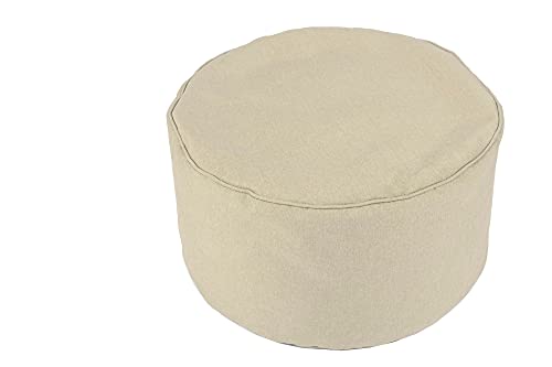 chilly pilley Sitzhocker Sitzsack Hocker Bean Bag Sitzbox mit EPS-Füllung Sitzkissen Runden für Kinder und Erwachsene viele Farben zur Auswahl (Cremefarbig) von chilly pilley